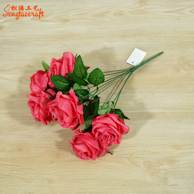7頭仿真玫瑰花